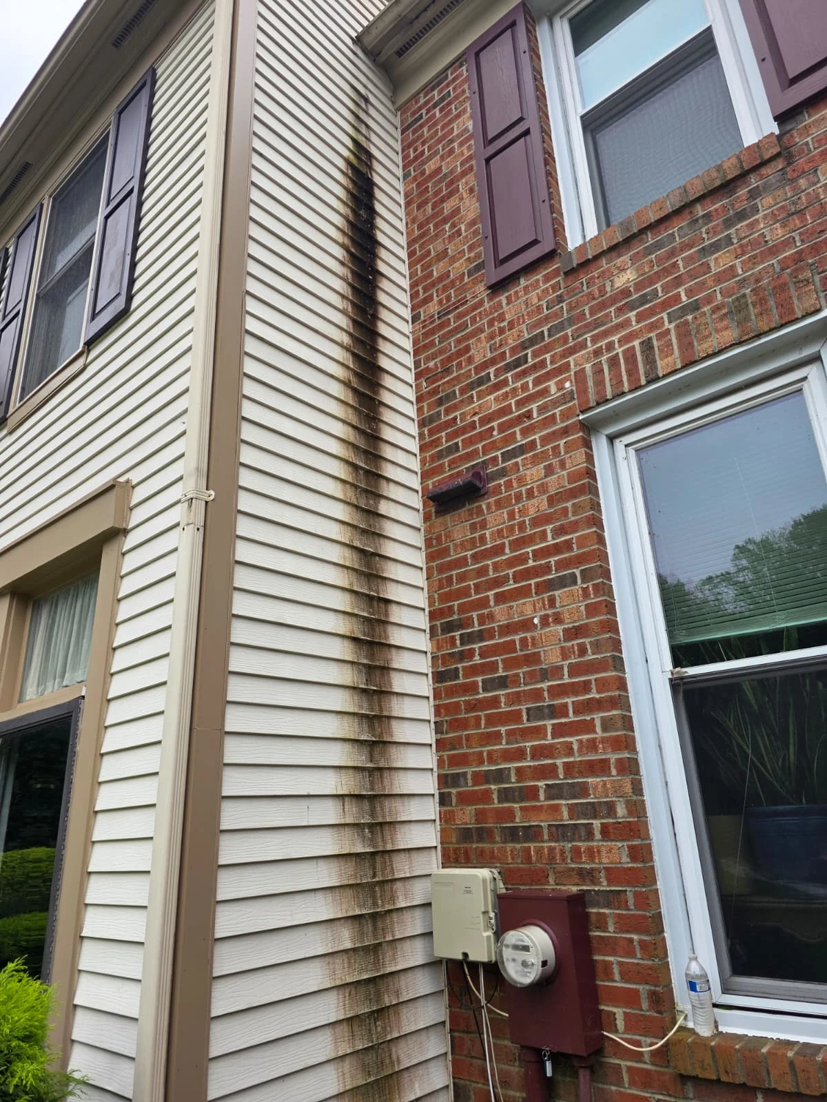 A closer look at the exterior surfaces being cared for.